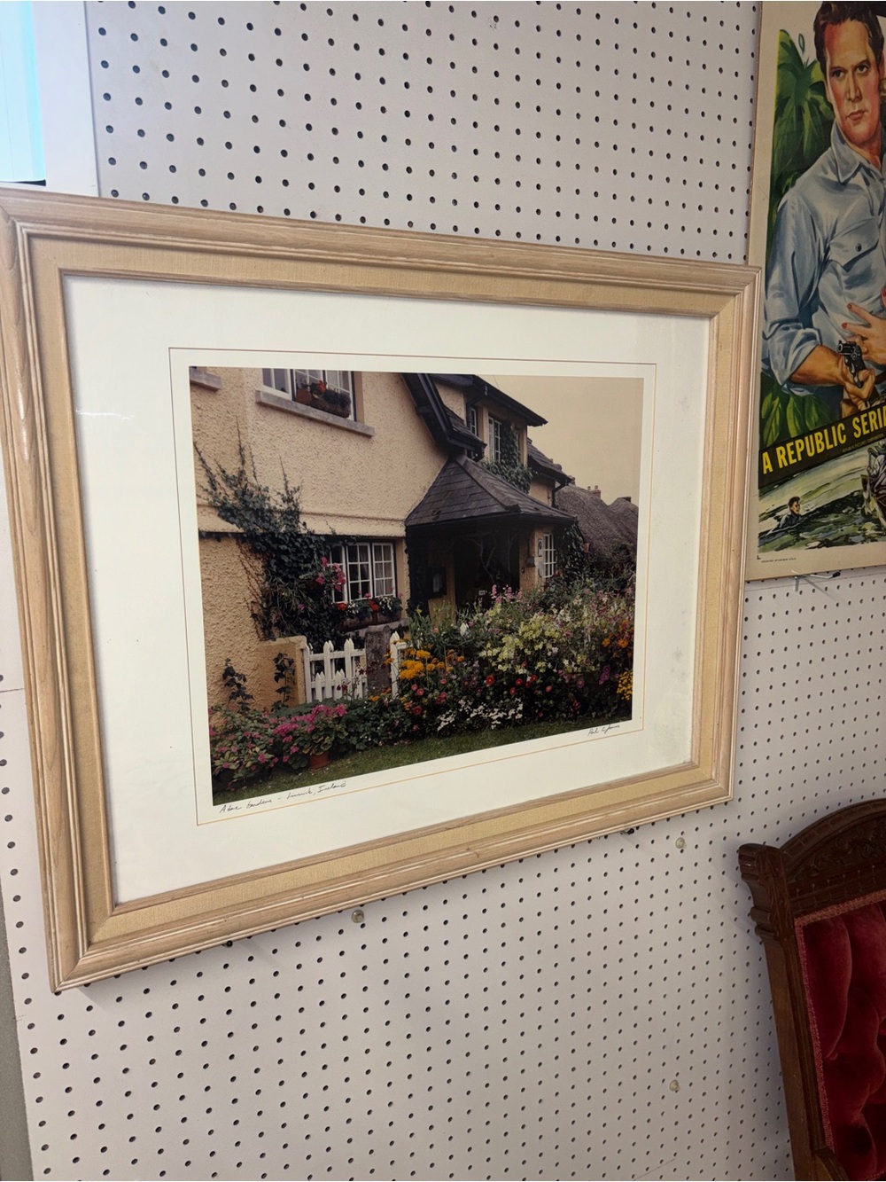 Framed Cottage Garden Photography in Cream Frame